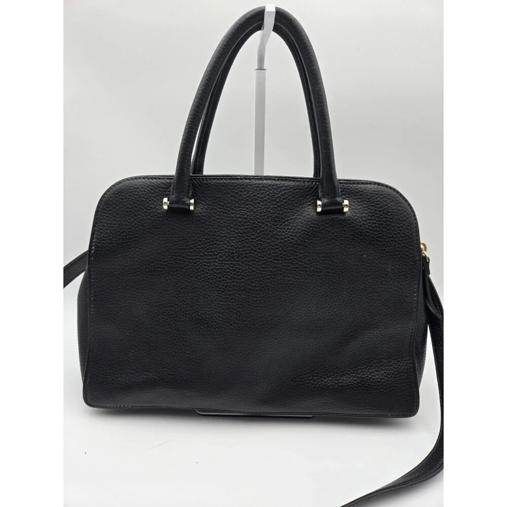 Kate Spade Kalen Chester Street Black Leather Satchel Crossbody Bag WKRU4074